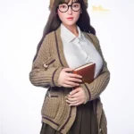 Cute Nerdy Student Silicone Sex Doll E Cup