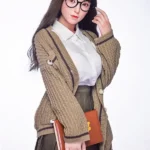 Cute Nerdy Student Silicone Sex Doll E Cup