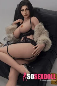 157cm 5ft2 Black Lace Lingerie Sexy Sex Dolls TPE Realistic Sex Dolls H Cup