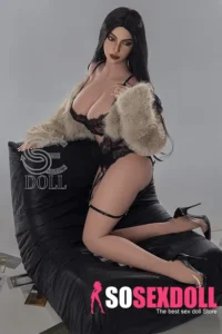 157cm 5ft2 Black Lace Lingerie Sexy Sex Dolls TPE Realistic Sex Dolls H Cup