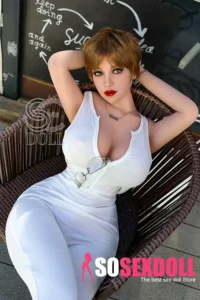 157cm 5ft2 Blonde Mature Sexy Dolls Busty Street Style TPE Dolls H Cup