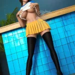 157cm 5ft2 Blue White Sporty Sexy Dolls Athletic Style TPE Love Dolls H Cup