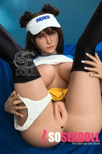 157cm 5ft2 Blue White Sporty Sexy Dolls Athletic Style TPE Love Dolls H Cup