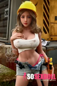 157cm 5ft2 Construction Site Big Breasted Sex Dolls Glamorous Fantasy Sexy Dolls H Cup