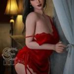 157cm 5ft2 Elegant Red Lingerie Sex Dolls Romantic Nightwear TPE Dolls H Cup