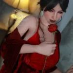 157cm 5ft2 Elegant Red Lingerie Sex Dolls Romantic Nightwear TPE Dolls H Cup