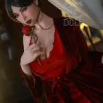 157cm 5ft2 Elegant Red Lingerie Sex Dolls Romantic Nightwear TPE Dolls H Cup