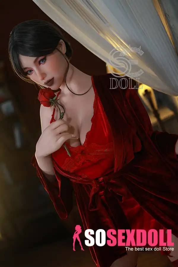 157cm 5ft2 Elegant Red Lingerie Sex Dolls Romantic Nightwear TPE Dolls H Cup