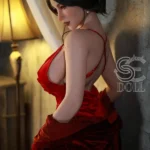 157cm 5ft2 Elegant Red Lingerie Sex Dolls Romantic Nightwear TPE Dolls H Cup