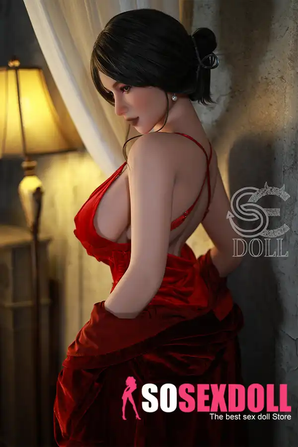 157cm 5ft2 Elegant Red Lingerie Sex Dolls Romantic Nightwear TPE Dolls H Cup