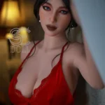 157cm 5ft2 Elegant Red Lingerie Sex Dolls Romantic Nightwear TPE Dolls H Cup
