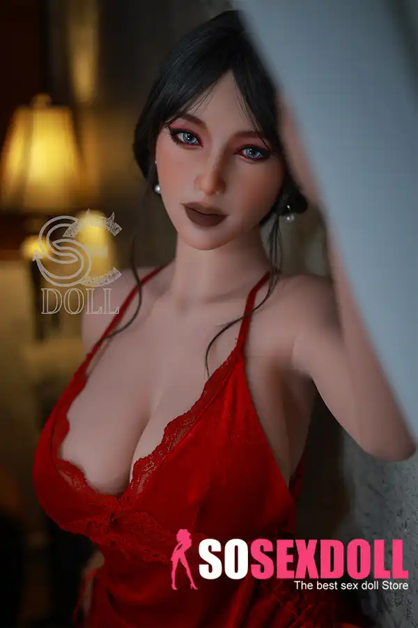 157cm 5ft2 Elegant Red Lingerie Sex Dolls Romantic Nightwear TPE Dolls H Cup