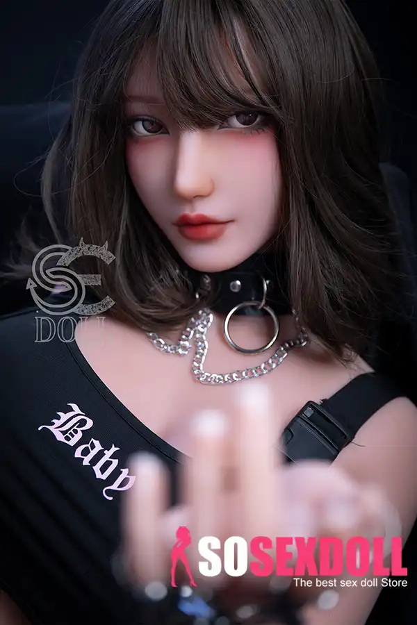 157cm 5ft2 Gothic Style Big Breasted Sex Dolls Realistic Brunette Fantasy Dolls H Cup