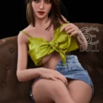 157cm 5ft2 Green Strappy Large Breasted Sex Dolls Attractive Sex Dolls H Cup