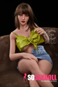 157cm 5ft2 Green Strappy Large Breasted Sex Dolls Attractive Sex Dolls H Cup