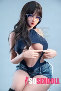 157cm 5ft2 Lifelike Brunette Adult Sex Dolls Sexy Denim Shorts Love Dolls H Cup