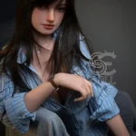 157cm 5ft2 Workplace Striped Shirt Sexy Sex Dolls TPE Realistic Sex Dolls H Cup