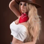 158cm 5ft2 Blonde Cowboy Style Sex Dolls High Quality TPE Love Dolls D Cup