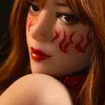 158cm 5ft2 Gothic Devil Fantasy Sex Dolls Red Corset Sexy Love Dolls D Cup
