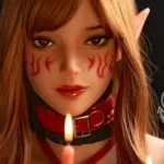 158cm 5ft2 Gothic Devil Fantasy Sex Dolls Red Corset Sexy Love Dolls D Cup