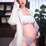 Office Lady Pregnant Silicone Sex Doll