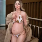 Pregnant Blonde Mom-to-Be Silicone Sex Doll