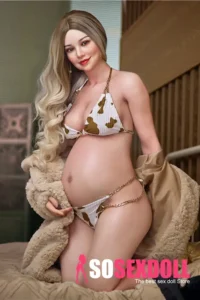 Pregnant Blonde Mom-to-Be Silicone Sex Doll