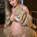 Pregnant Blonde Mom-to-Be Silicone Sex Doll