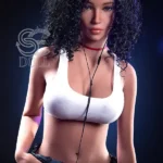 159cm 5ft2 Curly Hair Sporty Love Dolls Athletic Big Breasted Dolls H Cup