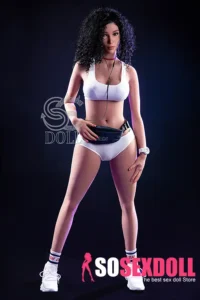 159cm 5ft2 Curly Hair Sporty Love Dolls Athletic Big Breasted Dolls H Cup