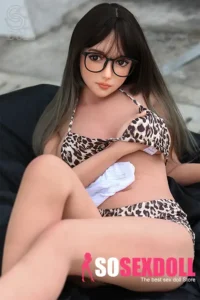 160cm 5ft2 Leopard Print Sexy Love Dolls Glasses Cute Realistic Dolls C Cup