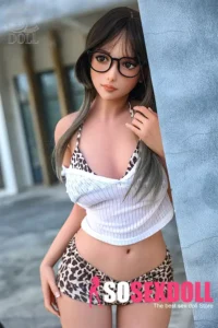 160cm 5ft2 Leopard Print Sexy Love Dolls Glasses Cute Realistic Dolls C Cup