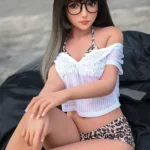 160cm 5ft2 Leopard Print Sexy Love Dolls Glasses Cute Realistic Dolls C Cup