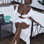 Ebony Cutie Elegant Curves Silicone Sex Doll