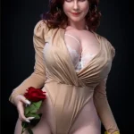 Romantic Lady with Rose Silicone Sex Doll