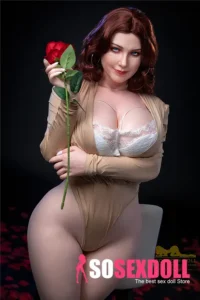 Romantic Lady with Rose Silicone Sex Doll