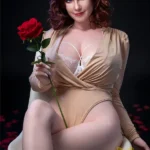 Romantic Lady with Rose Silicone Sex Doll