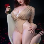 Romantic Lady with Rose Silicone Sex Doll