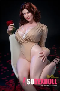 Romantic Lady with Rose Silicone Sex Doll