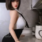 161cm 5ft3 Black Silk Sexy Sex Dolls Fantasy Adult Love Dolls F Cup