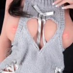 161cm 5ft3 Brown Hair Knit Dress Sex Dolls Gray Sweater Sexy Love Dolls G Cup