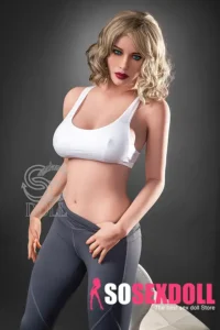 161cm 5ft3 Curly Blonde Sporty Love Dolls Fitness Style Realistic Sex Dolls G Cup