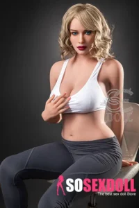 161cm 5ft3 Curly Blonde Sporty Love Dolls Fitness Style Realistic Sex Dolls G Cup