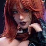 161cm 5ft3 Leather Big Breast Sexy Sex Dolls Elegant Realistic TPE Dolls F Cup