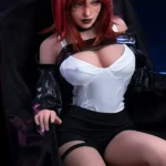 161cm 5ft3 Leather Big Breast Sexy Sex Dolls Elegant Realistic TPE Dolls F Cup