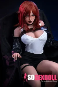 161cm 5ft3 Leather Big Breast Sexy Sex Dolls Elegant Realistic TPE Dolls F Cup