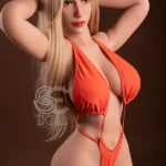 161cm 5ft3 Orange Lingerie Big Breasted Sex Dolls Premium TPE Companion Dolls F Cup