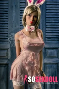 161cm 5ft3 Pink Lace Lingerie Love Dolls Short Blonde Hair Sexy Dolls F Cup