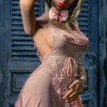 161cm 5ft3 Pink Lace Lingerie Love Dolls Short Blonde Hair Sexy Dolls F Cup