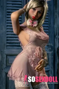 161cm 5ft3 Pink Lace Lingerie Love Dolls Short Blonde Hair Sexy Dolls F Cup